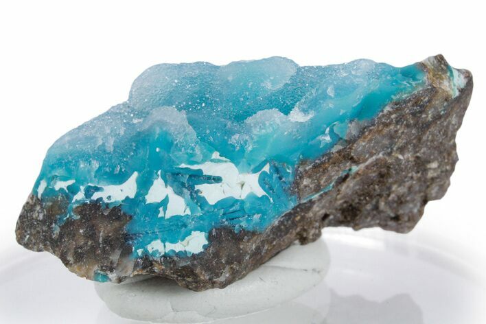 Sparkling Druzy Quartz on Chrysocolla - DR Congo #347488